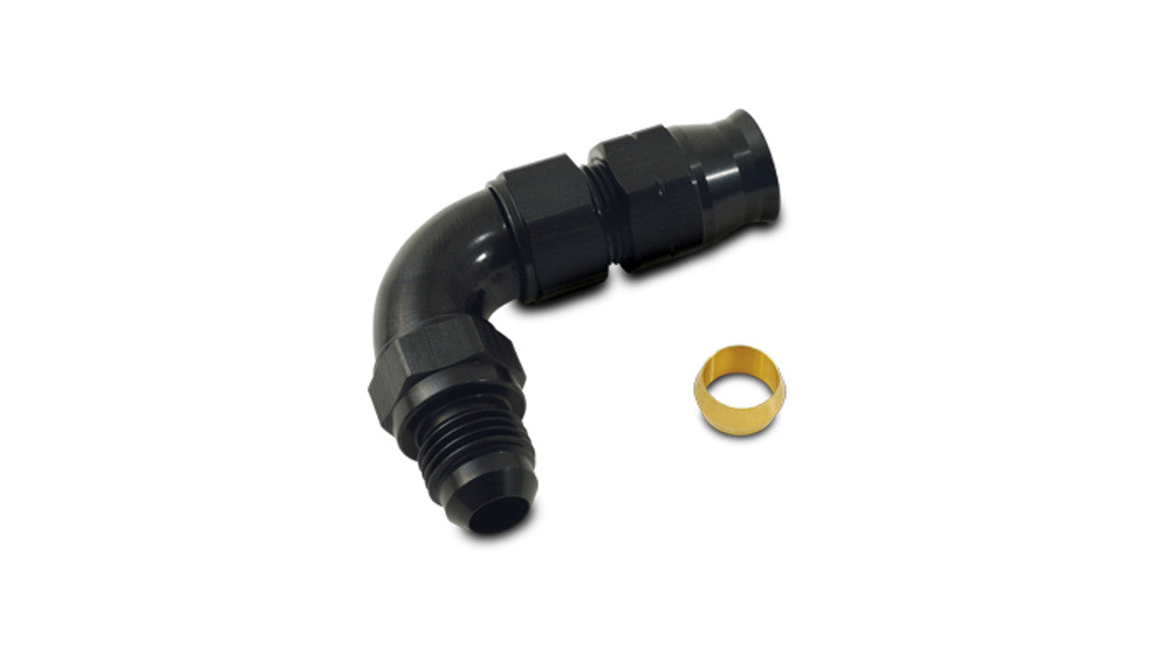 Vibrant 90 Degree Tube to Male AN Adapter, Tube O.D. - 1/2"; AN Size: -8AN - 16588